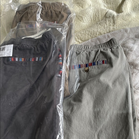 Gray Joggers with Patterned Accents